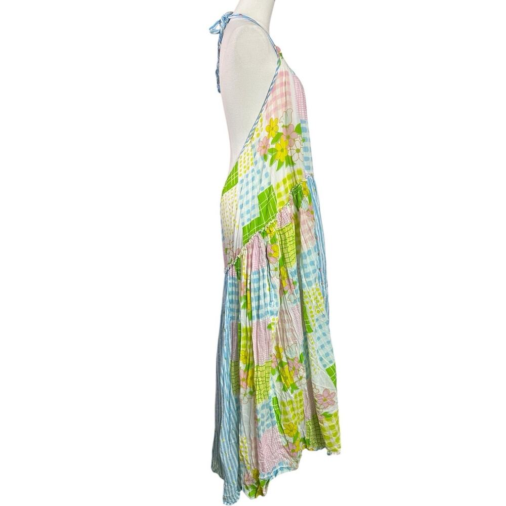 Free People Cottage Embroidered Patched And Pretty Halter Midi Maxi Dress Medium - Picture 12 of 16